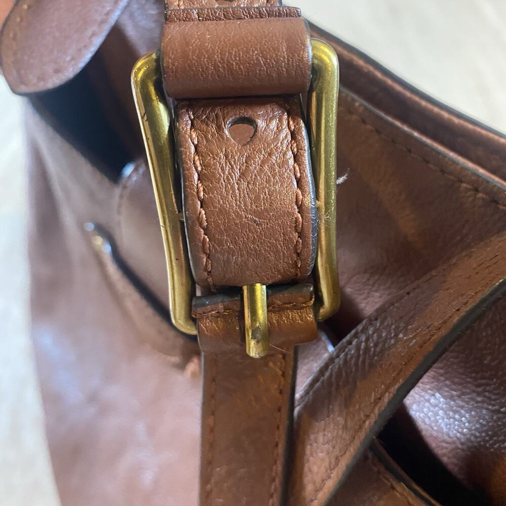 FRYE Olivia Large Leather Crossbody Shoulder Bag in Cognac-Originally $378 - Picture 6 of 14